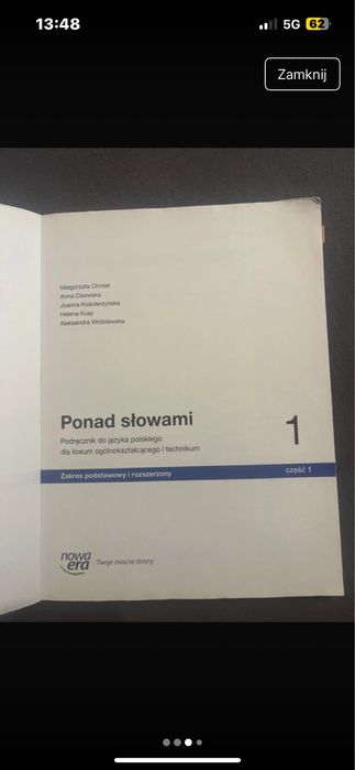 Ponad slowami 1 ksiazka