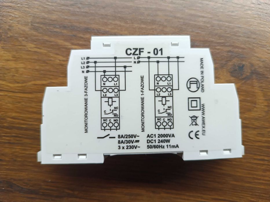 Czujnik zaniku fazy CZF-01 AWEX