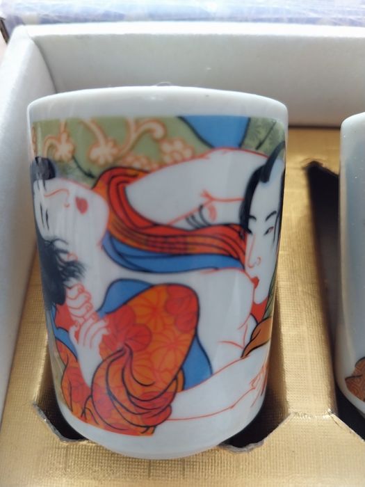 Conjunto 5 copos com imagens eróticas (kamasutra)
