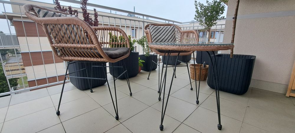 Meble na taras, balkon, zestaw technorattan