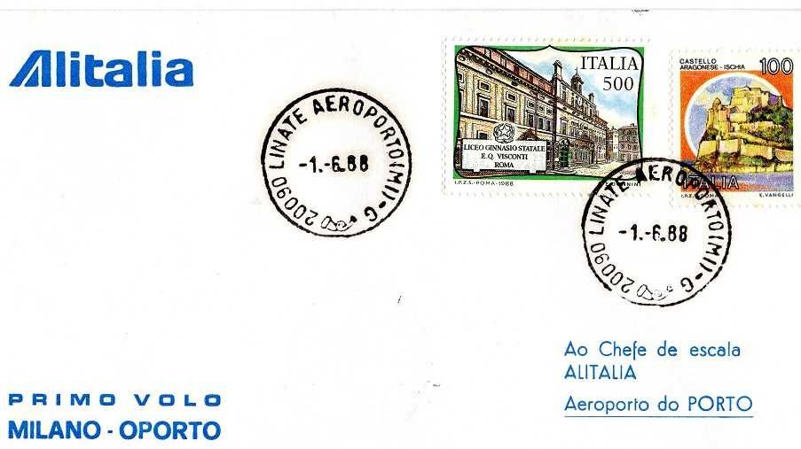 Portugal - 1988jun01= Alitalia Primeiro Milão-Porto