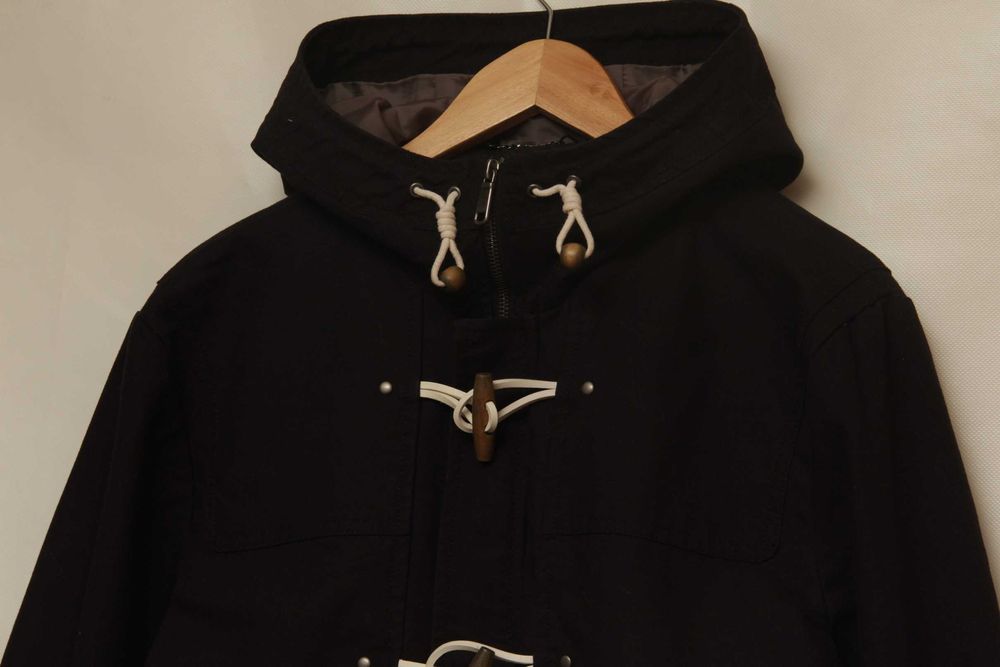 H&M Duffle coat black рр 50 M пальто из хлопка