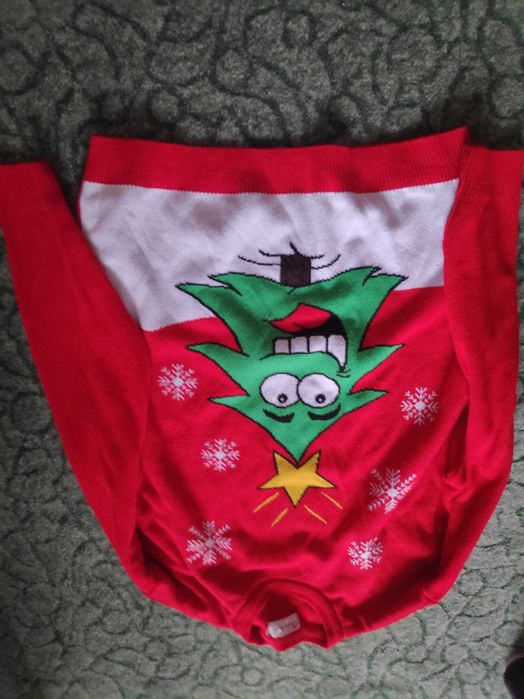 Sweter świąteczny choinka XXL