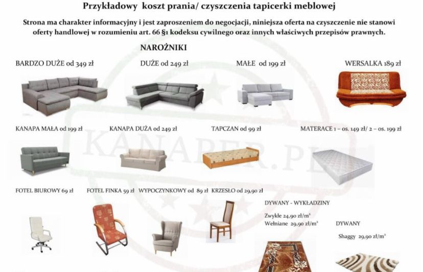 Pranie Czyszczenie tapicerki meblowej ,dywanów, wykładzin