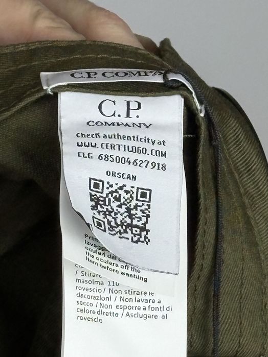 Кепка C.P. Сompany з лінзами, One size Унісекс Хакі, Синя.