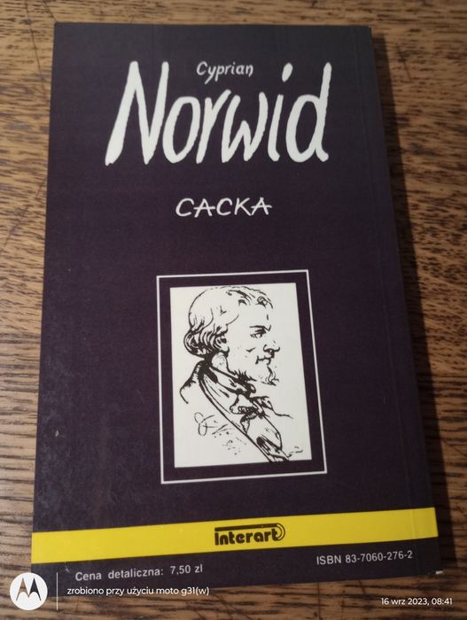 3897. Cacka. Cyprian Norwid. Wiersze.
