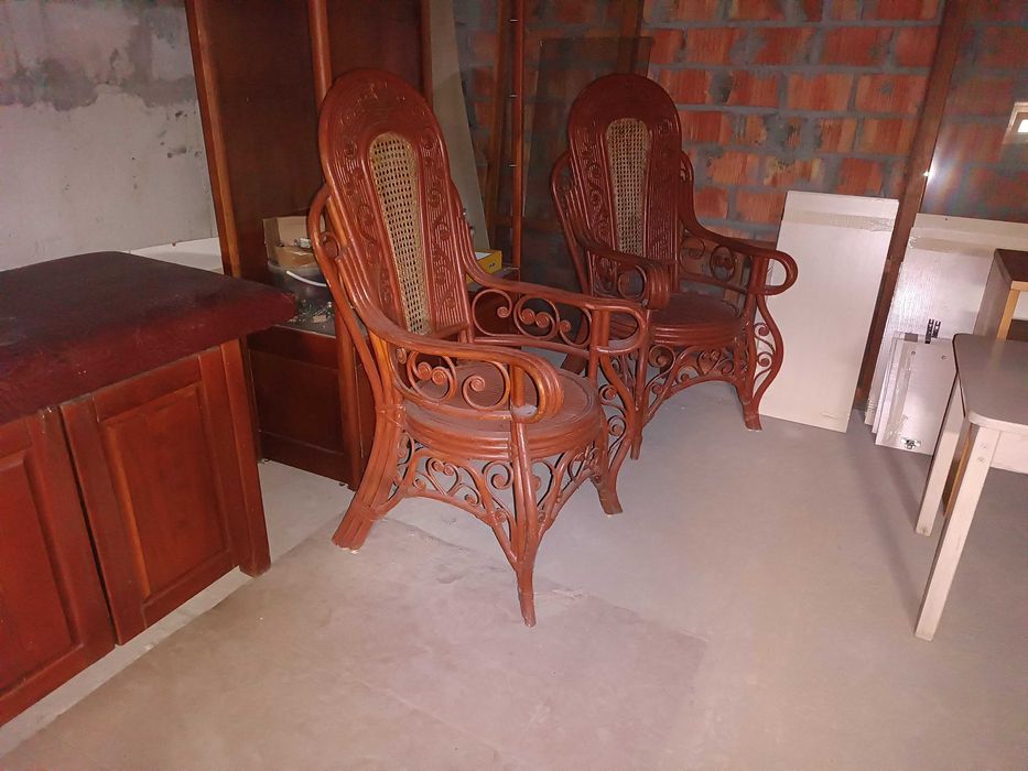 Кресло. Винтажная мебель из ротанга (натурального)