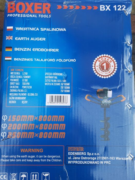 Wiertnica swider do ziemi+3 wiertła