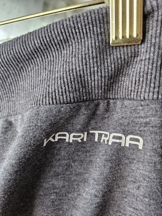 Szare spodnie damskie sportowe dresowe Kari Traa joggery bawełniane M