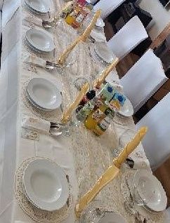 Bieżnik tiulowy na stół