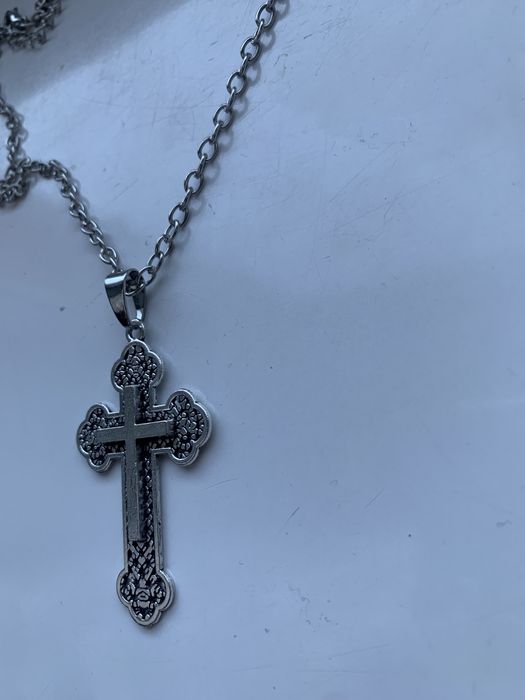 Naszyjnik z dużym krzyżem Gothic Goth