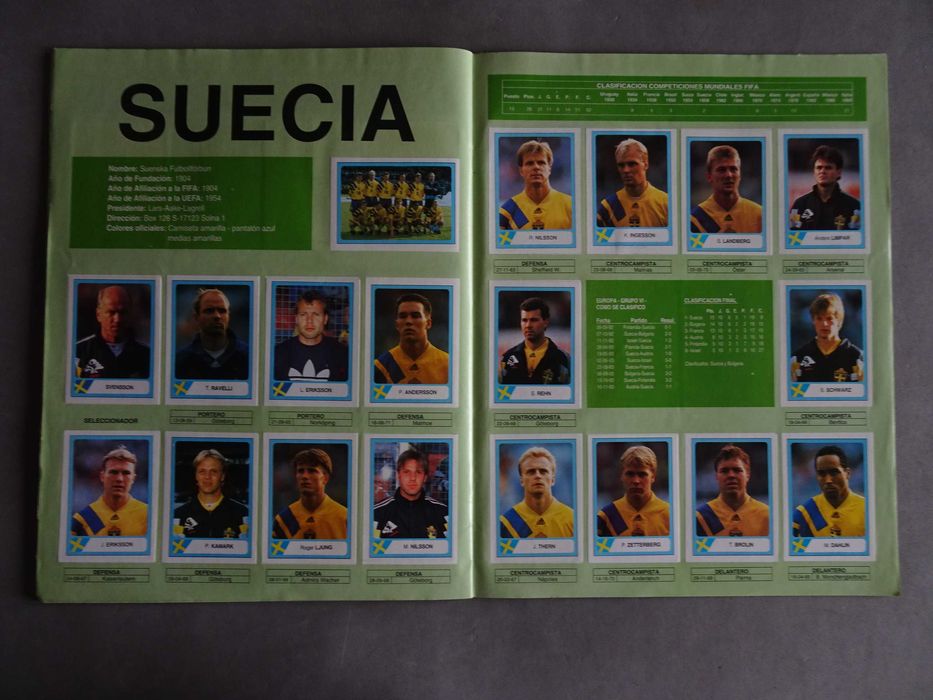 Caderneta de cromos de futebol Campeonato Mundial de Futbol USA 94 (17