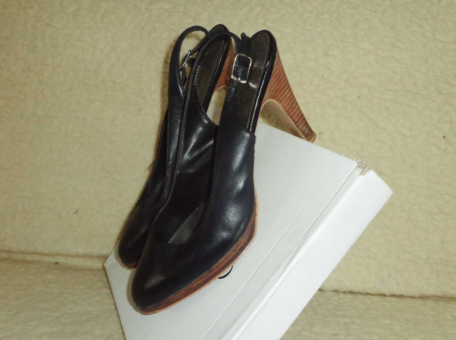 New Look skórzane czółenka na obcasie roz.39/26cm