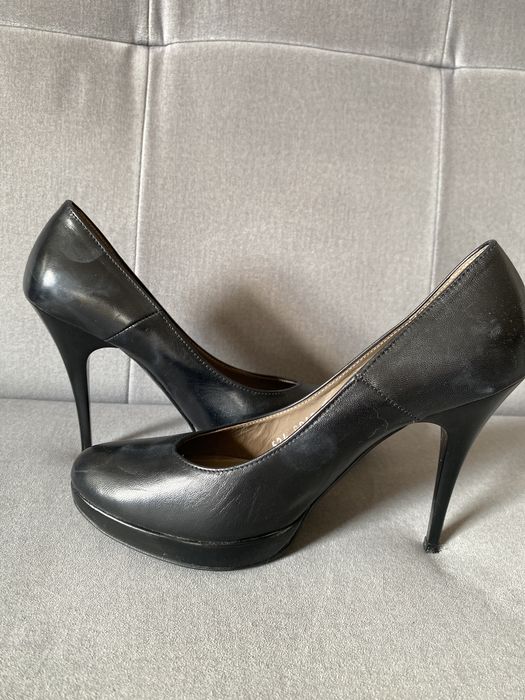 Buty szpilki na koturnie skórzane RYŁKO r.36/36,5