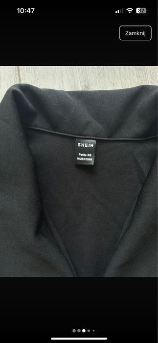 Kombinezon krótki elegancki czarny shein