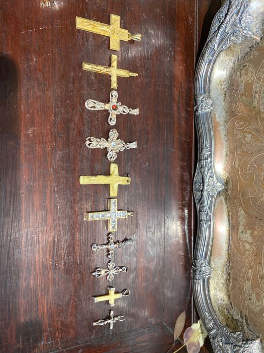 Crucifixo Cristo Ouro Português 19,2 quilates Nobre Rubi Maior 6 cm