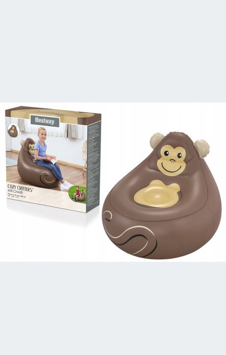 Dmuchany fotel MAŁPKA 72x72x64 cm Bestway dmuchana pufa