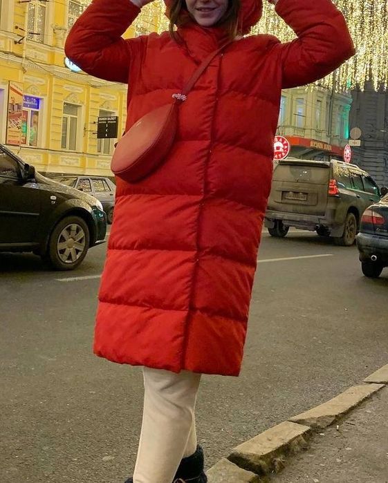 Красный Зимний пуховик