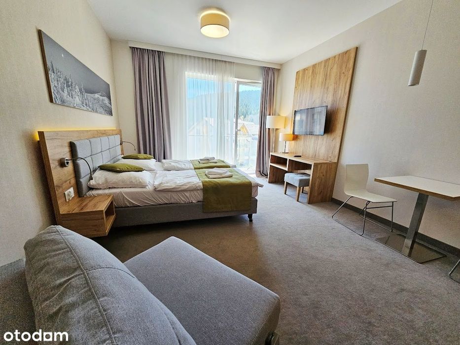 Apartament inwestycyjny w sercu Czarnej Góry widok na stok, parking