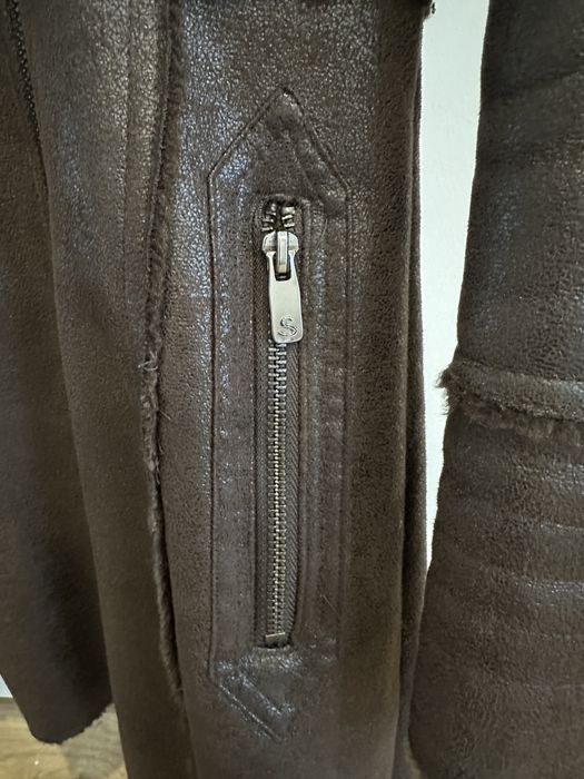 Casaco Salsa em pele castanha, tamanho M (como NOVO)