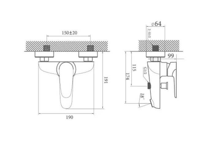 Смеситель для ванны