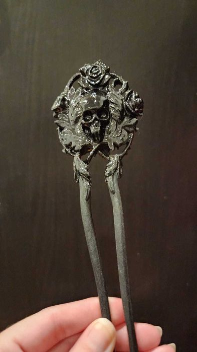 Hair Pin Skull – Palito de Cabelo Dark