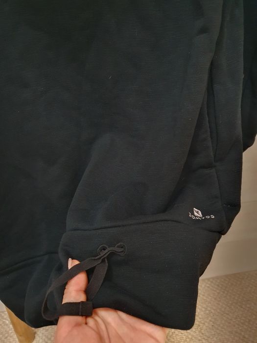Унісекс худі/реглан подовжений з широким коміром, розмір s(44),чорний