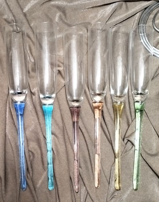 6 cálices cristal fino de pendurar em suporte. (ver desconto no texto)