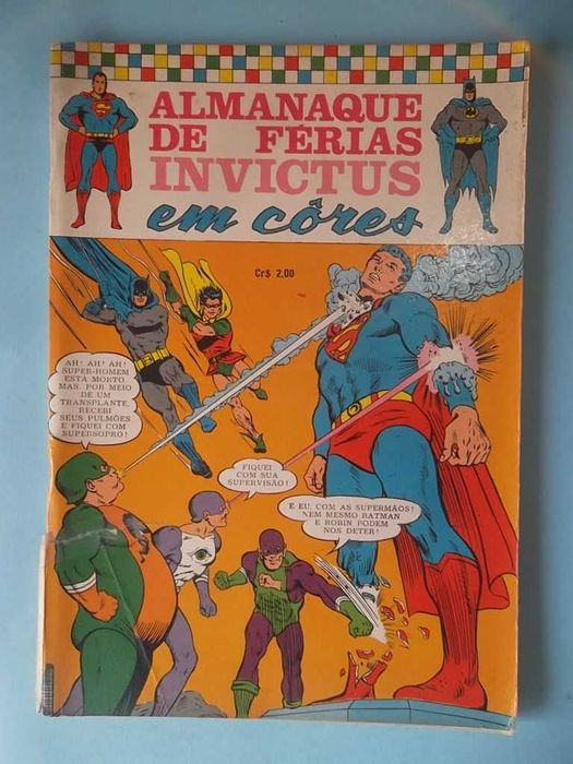Lote de revistas EBAL - Super Homem, Batman, e outros.