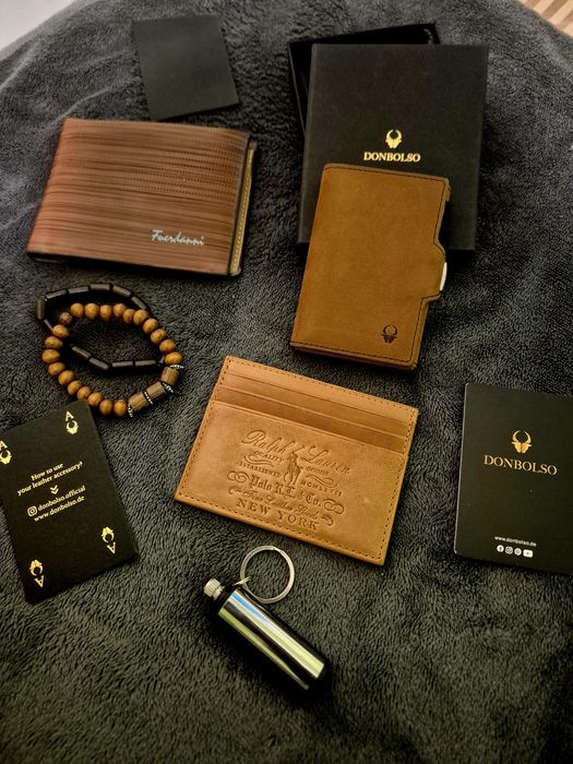 Portfel Ralph Lauren etui donbolso zestaw oryginalny