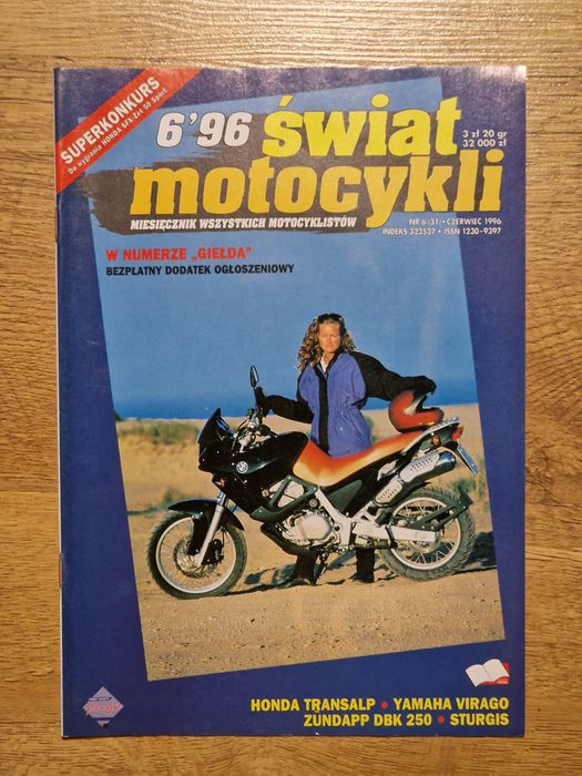 Świat Motocykli czerwiec nr 6 1996 Honda Yamaha Zundapp Suzuki