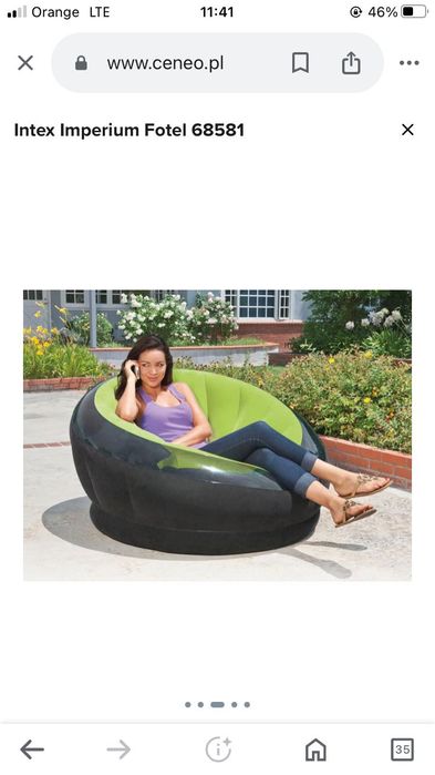 Fotel nadmuchiwany imperium INTEX