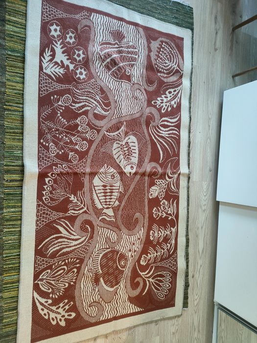 Kilim gobelin PRL tkanina dywan na ścianę