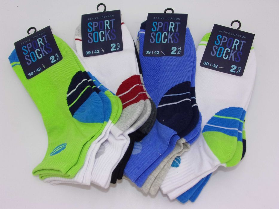 2x Skarpety męskie bawełniane , za kostka 43/46. Art 16202