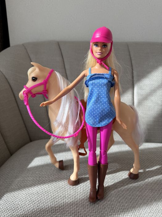 Лялька Барбі Barbie вершниця з конем