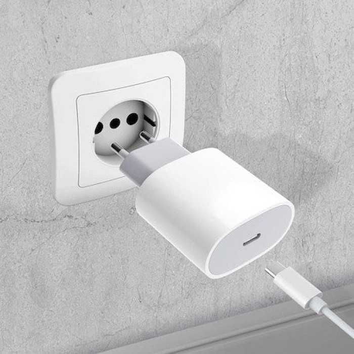 Мережевий зарядний пристрій 20W USB-C швидка зарядка для iPhone, iPad, AirPods, Sumsung, адаптер, блок живлення