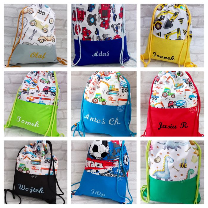 Worek na pościel z imieniem do przedszkola żłobka