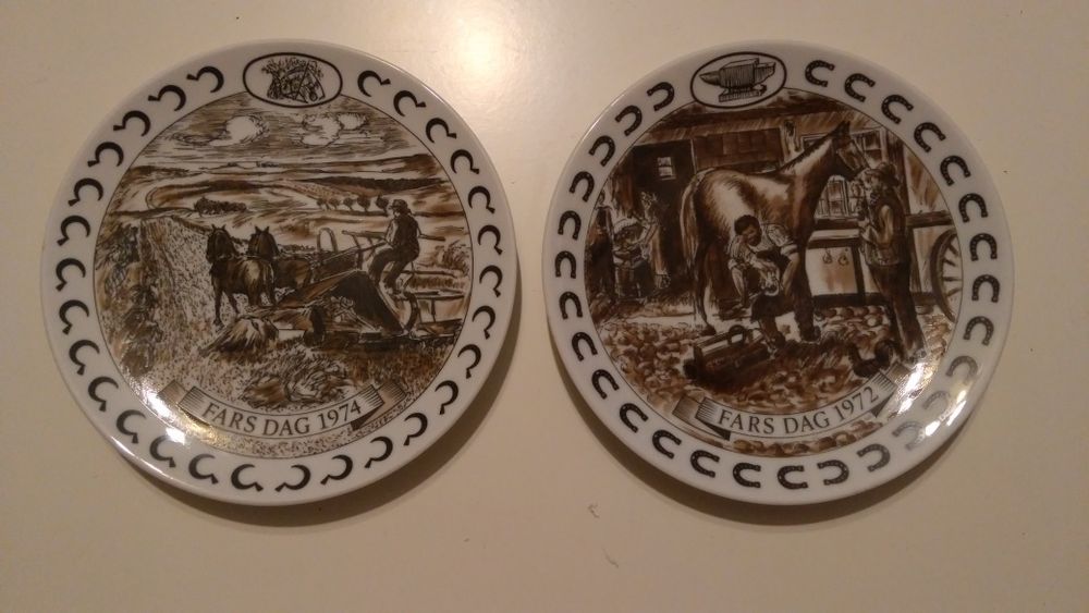 Dwa talerze  antyki duńskie Gamle Håndværk