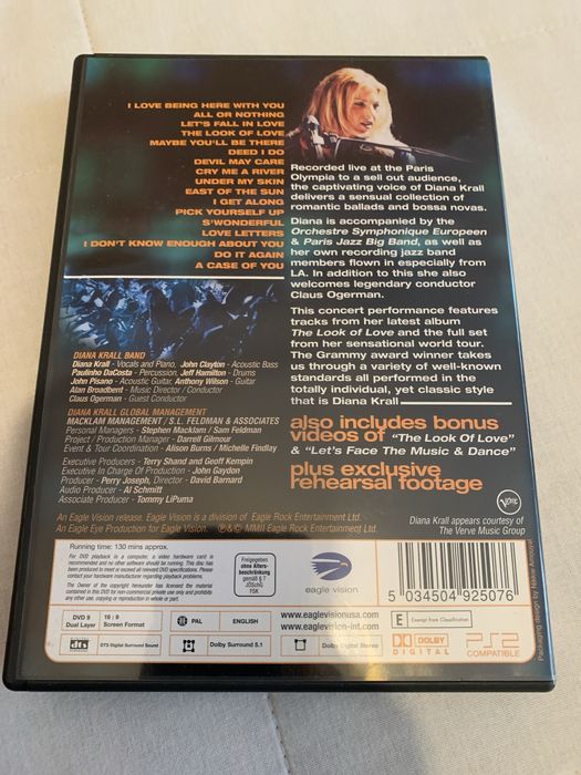 DVD Diana Krall - live in Paris