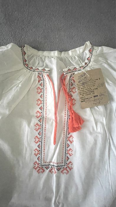 Вінтажна вишиванка СРСР, нова з біркою, ручна вишивка