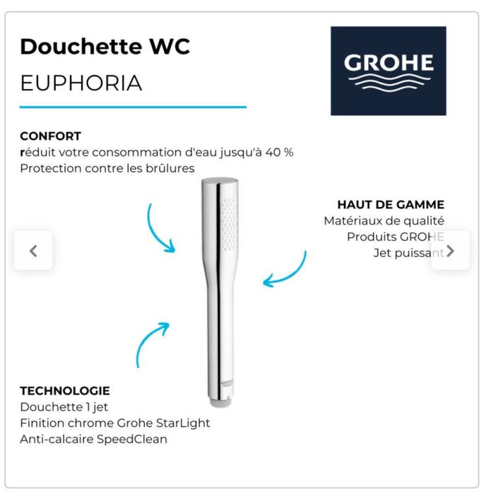 3 Chuveiros de mão Grohe Euphoria Cosmopolitan