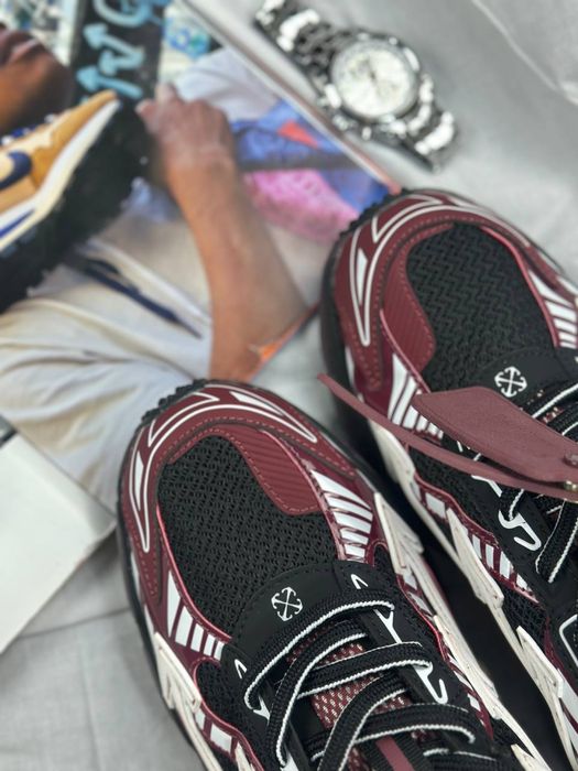 Кросівки Off-White Be Right Back Burgundy Red • Офф-Вайт