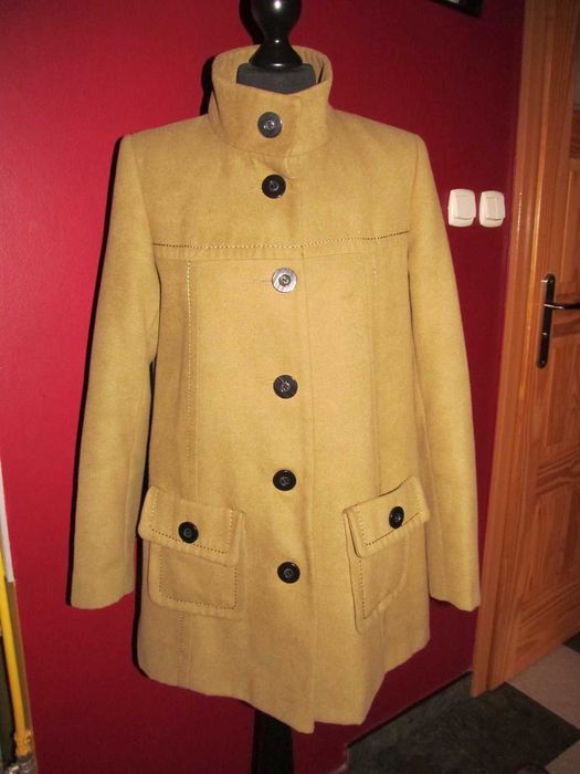 płaszczyk zielony groszkowy Next jak nowy r. M wygodny