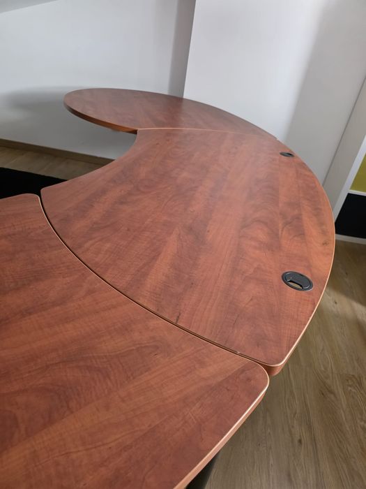 Secretária de escritório em madeira e metal – como nova