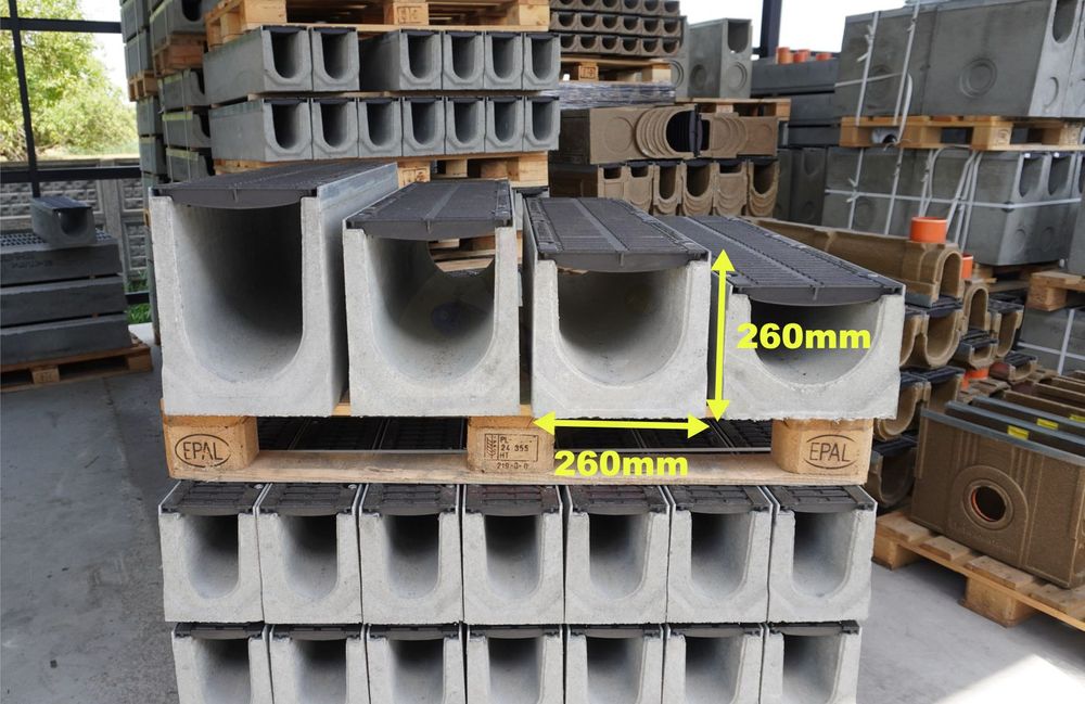 ODWODNIENIE LINIOWE D400 26x26 Betonowe - Żeliwo!