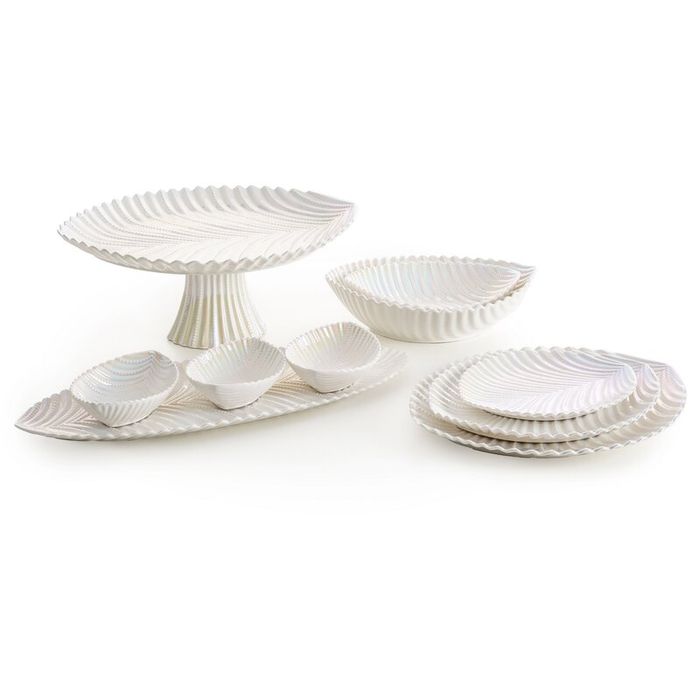 Patera ceramiczna 34x27x3 Nela 04 perłowa