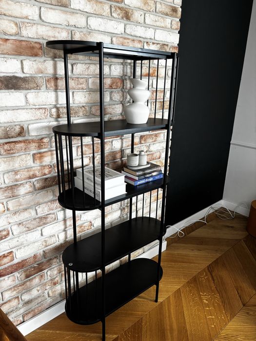 Regał czarny, zaokraglone boki