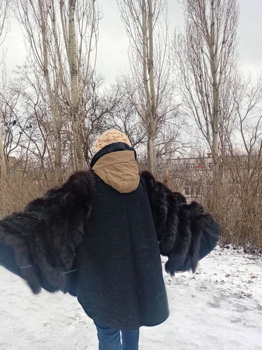 накидка палантин мех натуральный трикотаж сост идеальное