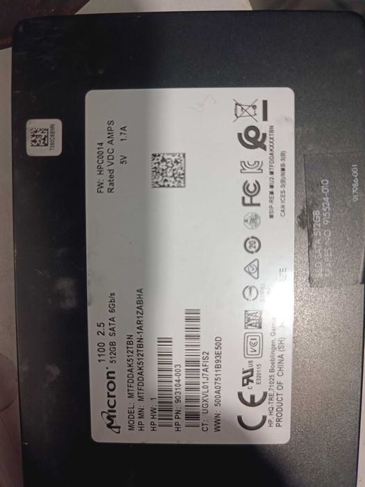 Ssd 512gb micron 2.5 sata
