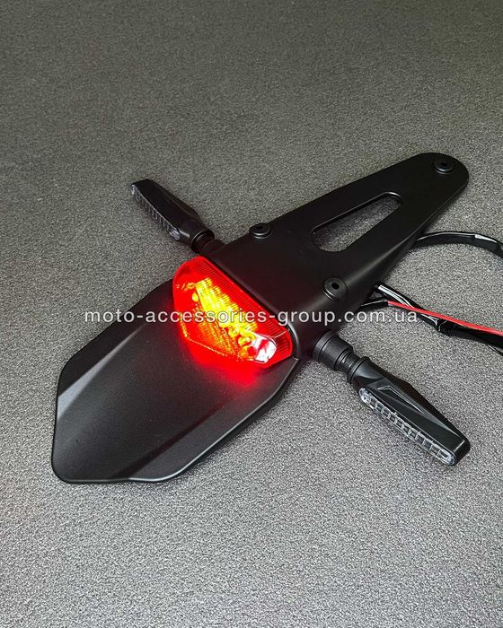 Хвіст для мотоцикла зі стоп сигналом, LED повороти на ендуро крос піт